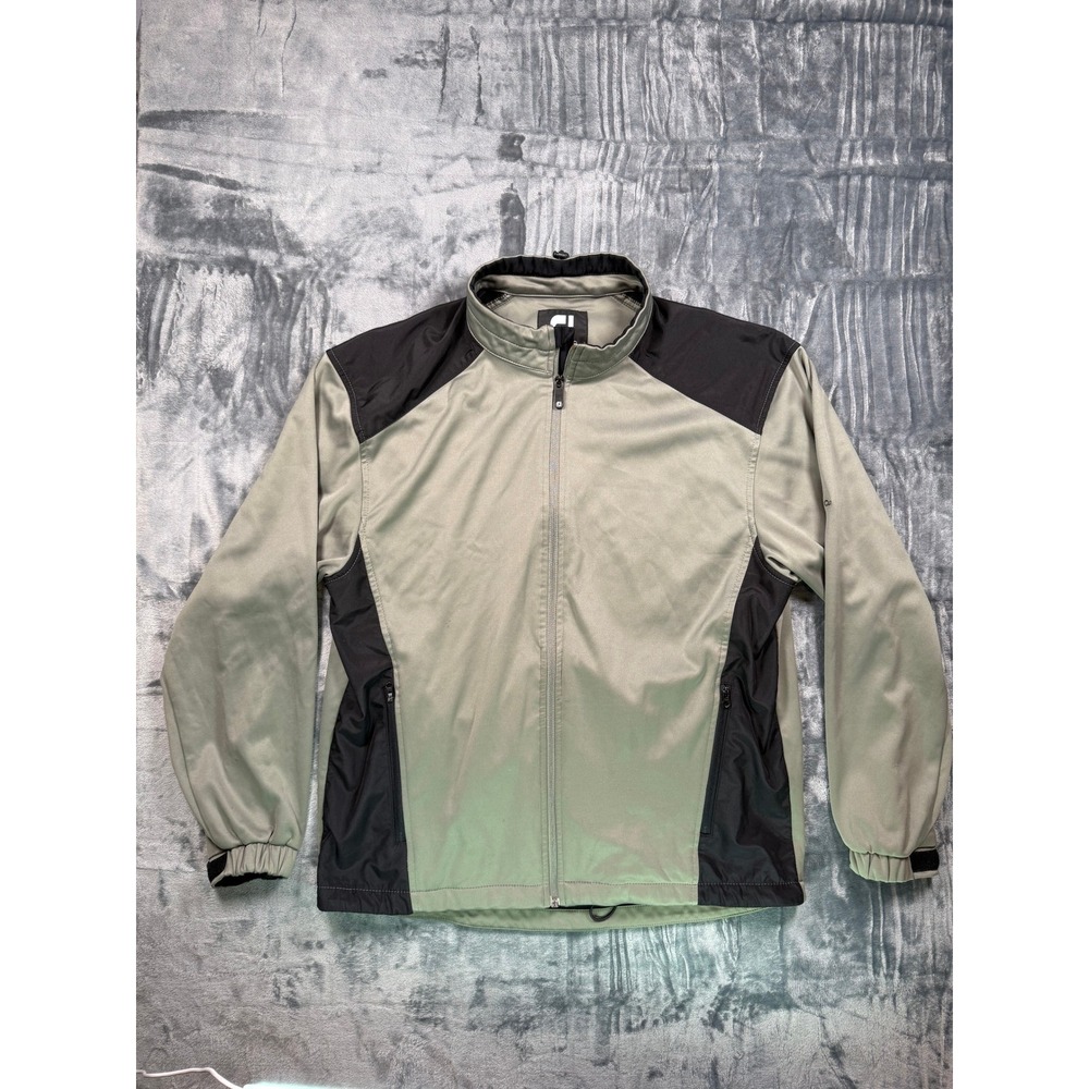 FootJoy Jacket Mens M Green Golf Full Zip Broken Top Performance Lightweight